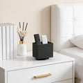 Black rotating wood remote holder — view 1