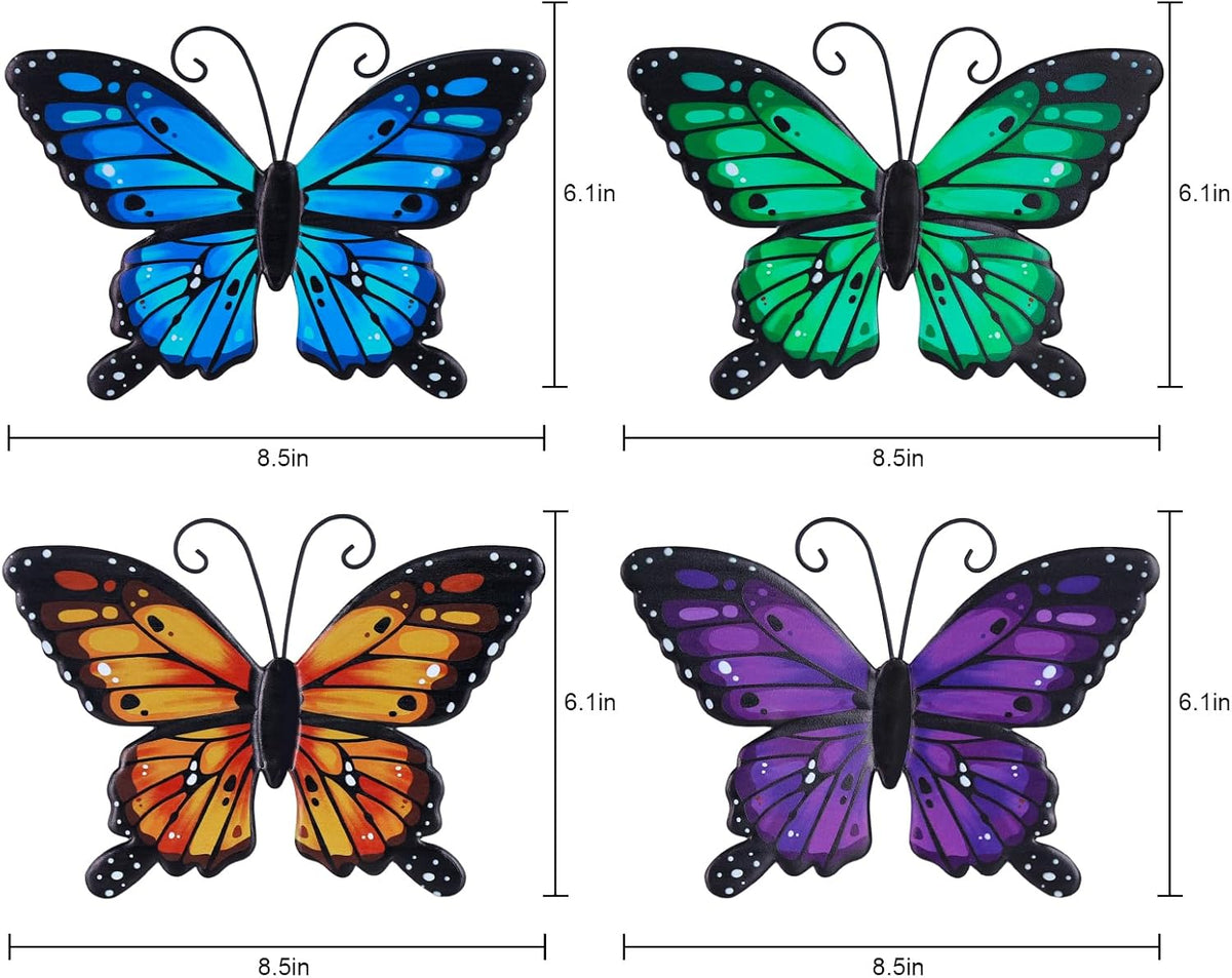 Each butterfly measures 8.5 inches wide by 6.1 inches high