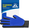 DELOMO Pet Grooming Glove – Right Hand, Blue